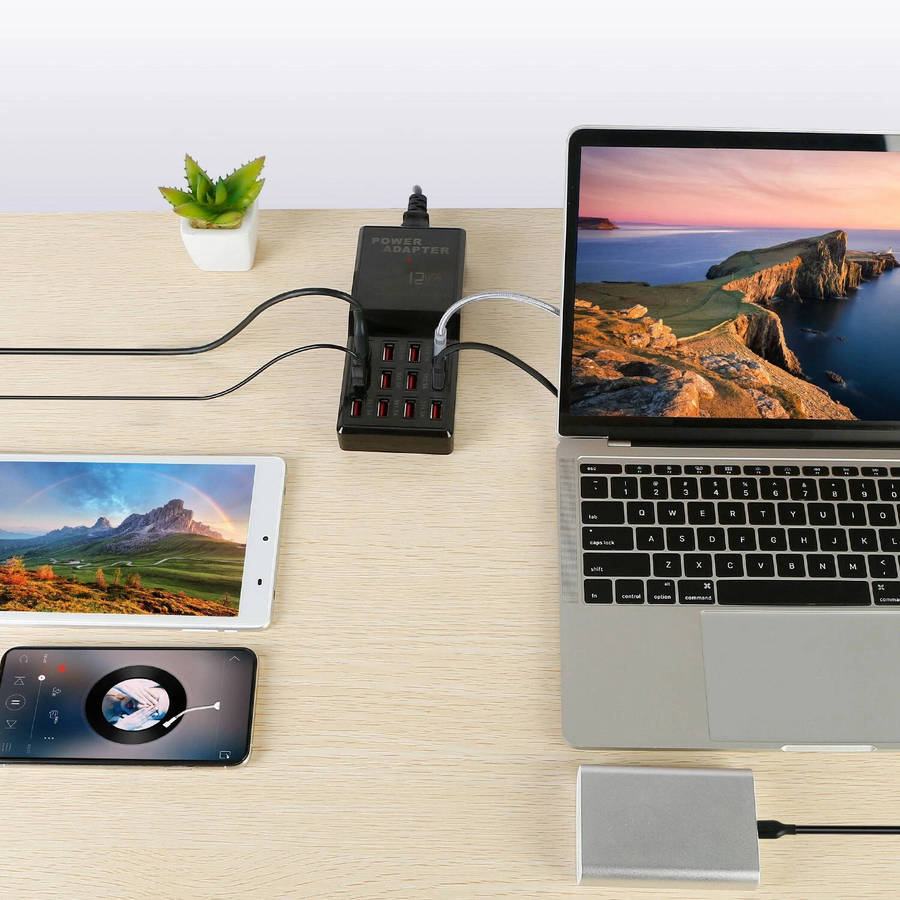 60W 12 Port USB Charging Station