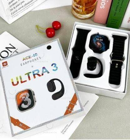 Ultra 3 Smart Watch and Earpod Combo