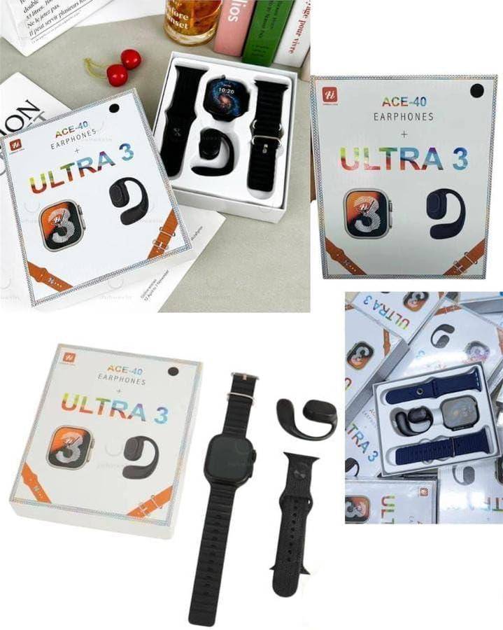 Ultra 3 Smart Watch and Earpod Combo