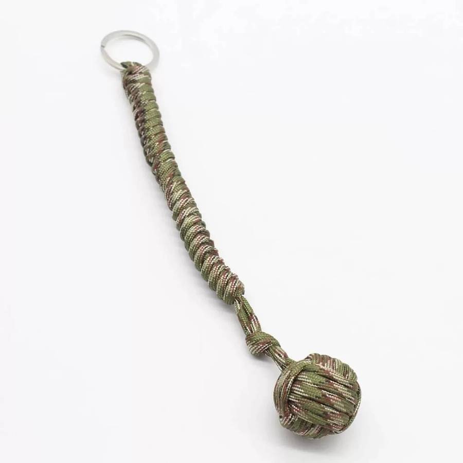 Monkey Fist Ball Bearing Paracord Sling Baton