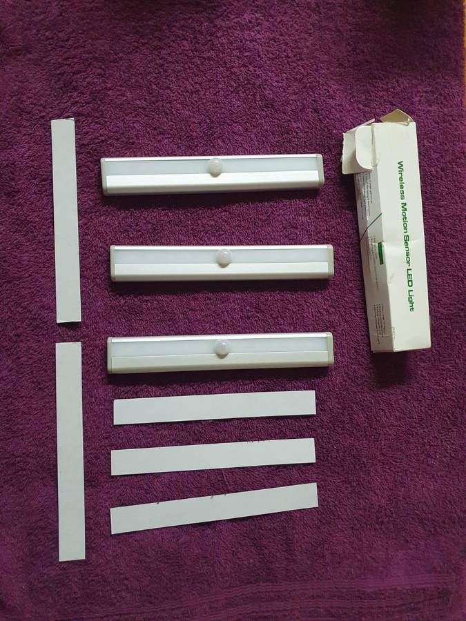 3 x Led Motion sensor indoor lights