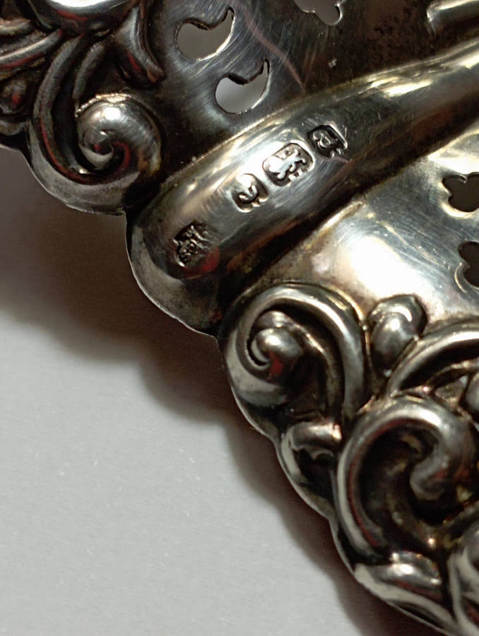 Birmingham hallmarked silver. Small.pierced Bon Bon dish weigh 37 grams .. selling as per scan