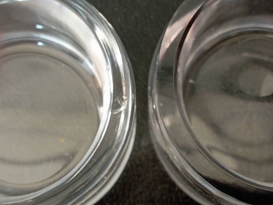 Birmingham hallmarked silver Lidded glass jars