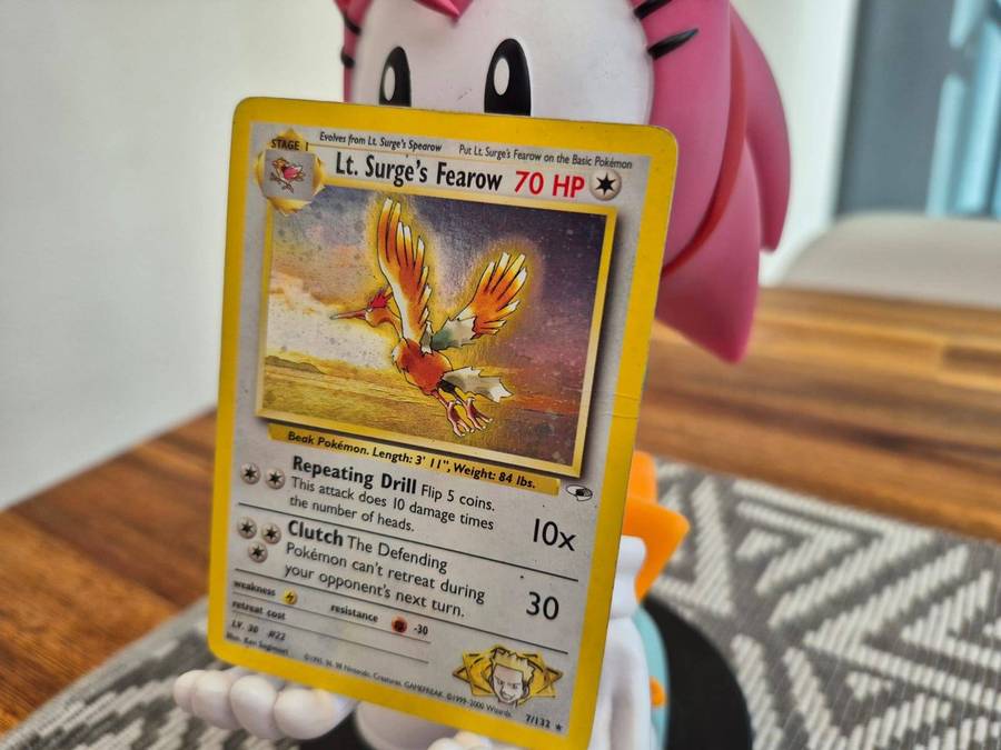 1999 Lt. Surges Fearow (7/132, Gym Heroes) Holo Rare(Heavily Played)