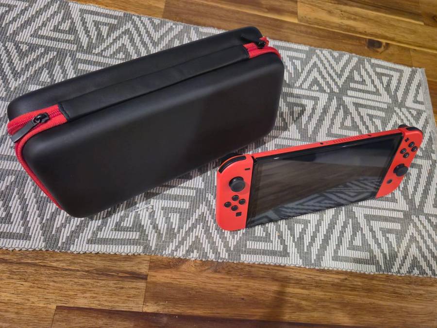 Nintendo Switch OLED Red 64GB + 128GB SD Card