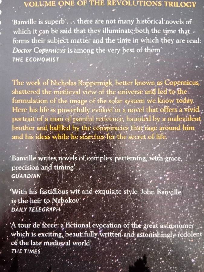 Doctor Copernicus, John Banville
