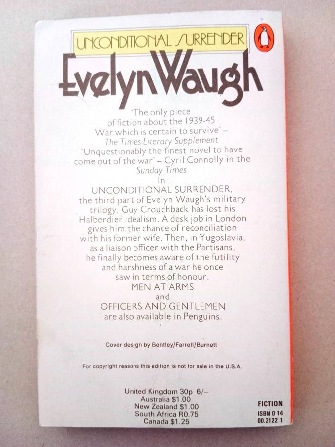 Unconditional Surrender, Evelyn Waugh