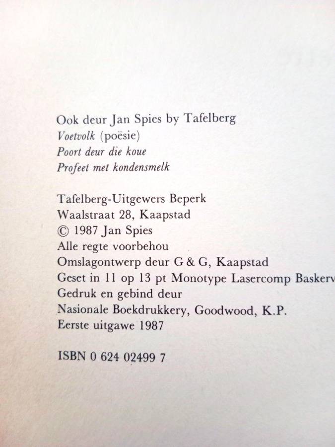 Pille vir Servette, Vertellings 4, Jan Spies