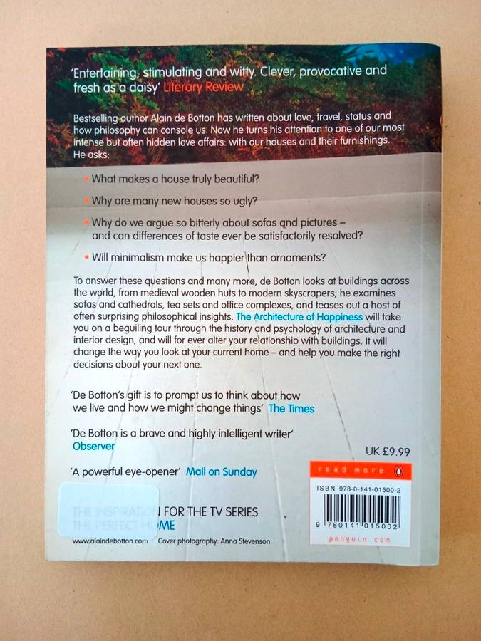 The Architecture of Happiness, Alain de Botton