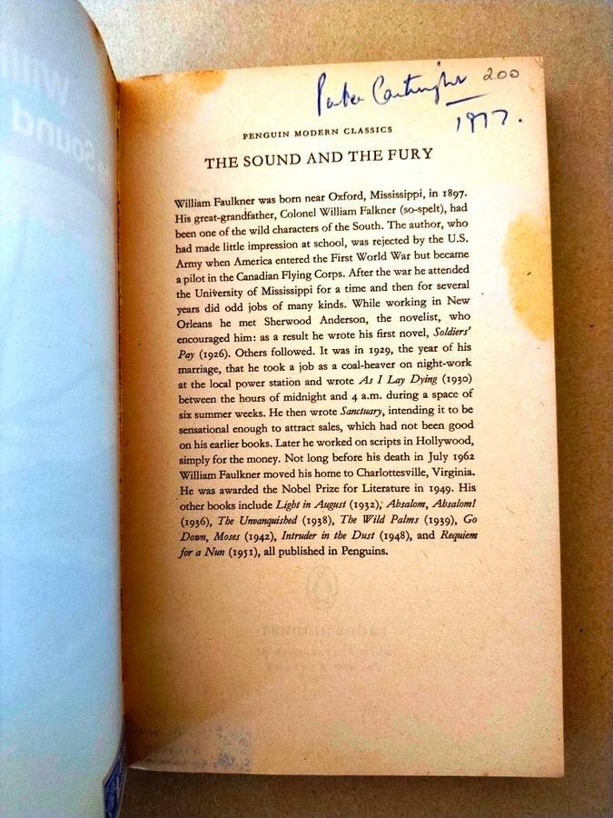 The Sound and the Fury, William Faulkner