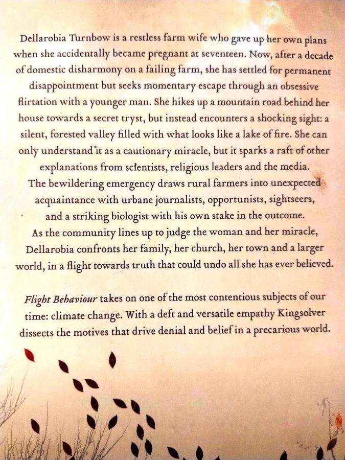 Flight Behaviour, Barbara Kingsolver