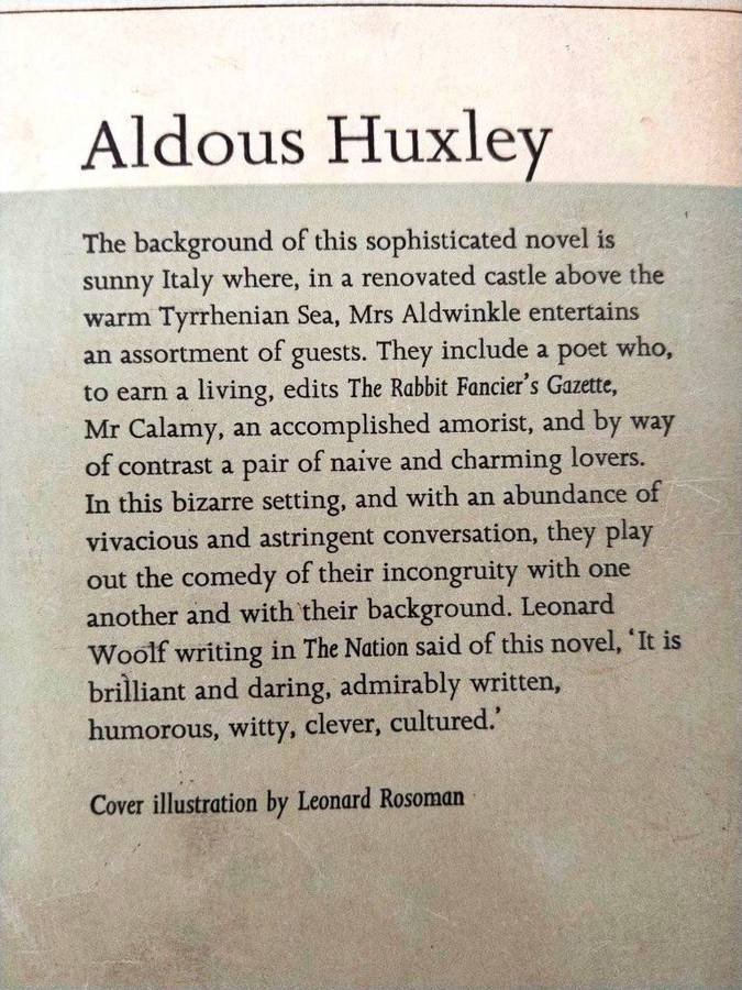 Those Barren Leaves, Aldous Huxley