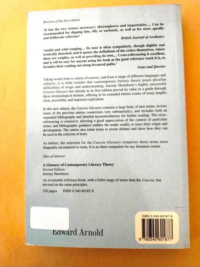 A Concise Glossary of Literary Theory, Jeremy Hawthorn