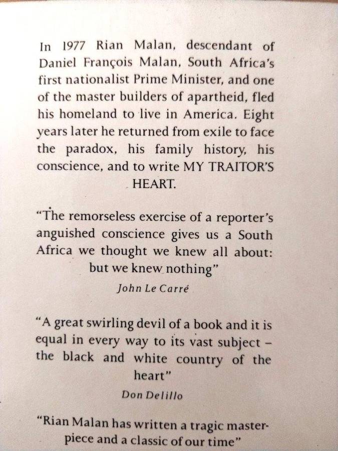 My Traitor's Heart, Rian Malan