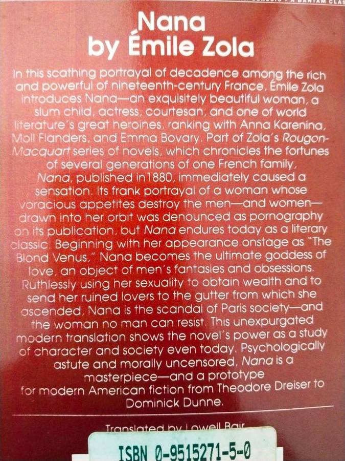 Nana, Émile Zola