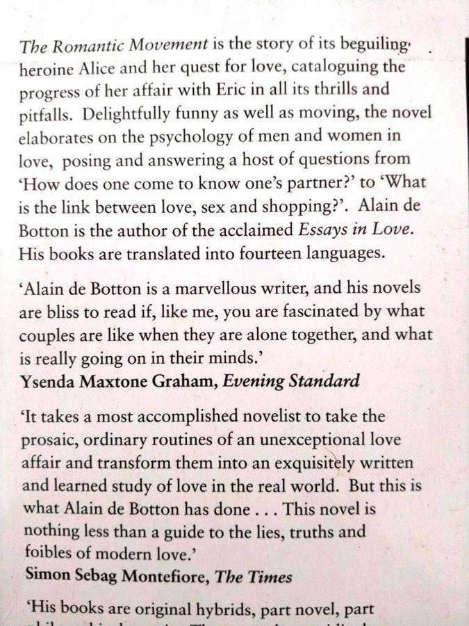 The Romantic Movement, Alain de Botton