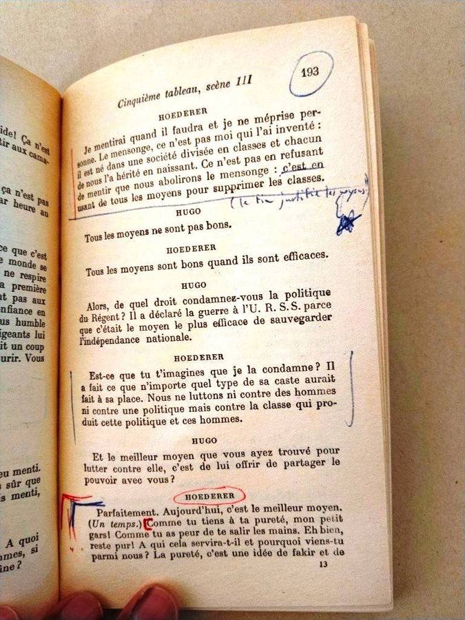 Les mains sales, Jean-Paul Sartre