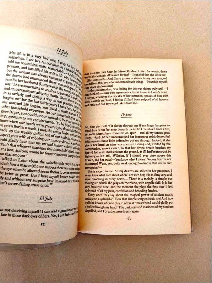 The Sorrows of Young Werther, Johann Wolfgang von Goethe