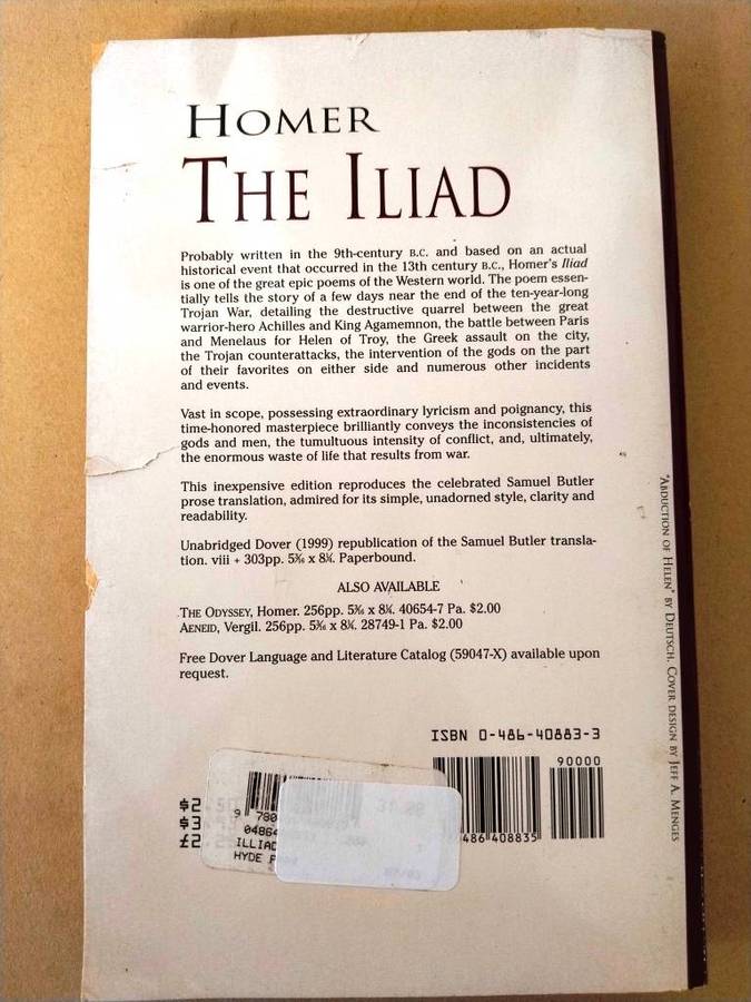 The Iliad, Homer