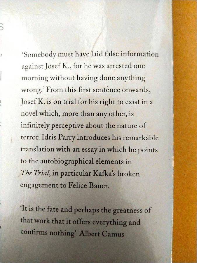 The Trial, Franz Kafka