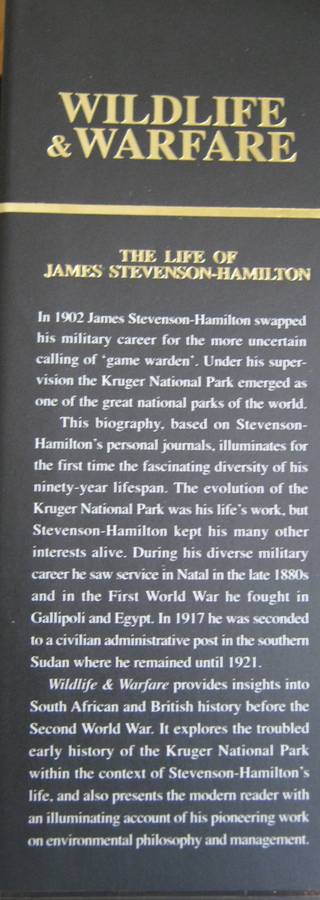 Wildlife  & Warfare The Life of James Stevenson-Hamilton Jane Carruthers