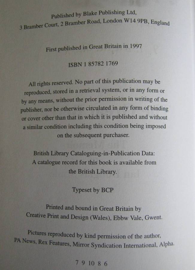 The Great Betrayal - The Memoirs of Ian Douglas Smith  Signed by the Author