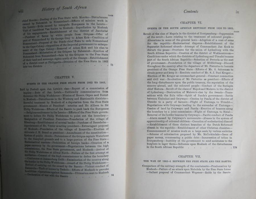 History of South Africa The Republics and Native Territories from 1854 to 1872 G m Theal