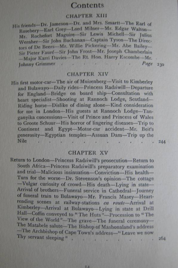Cecil Rhodes His Private Life By Hi Private Secretary Philip Jourdan