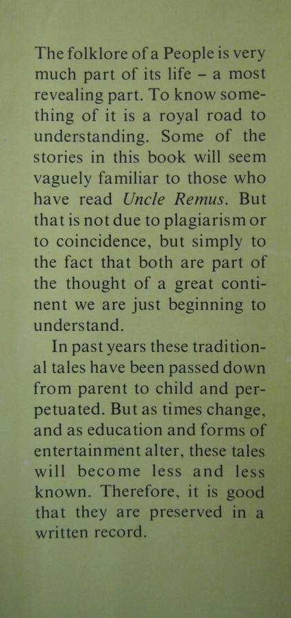 African Fireside Tales Part 1. Xhosa. Matabele. Batswana Phyllis Savory