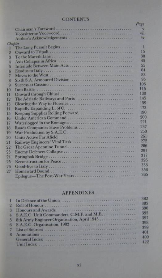 Salute the Sappers. Volume 8. Parts I & II of the South African Forces: World War II series. Signed