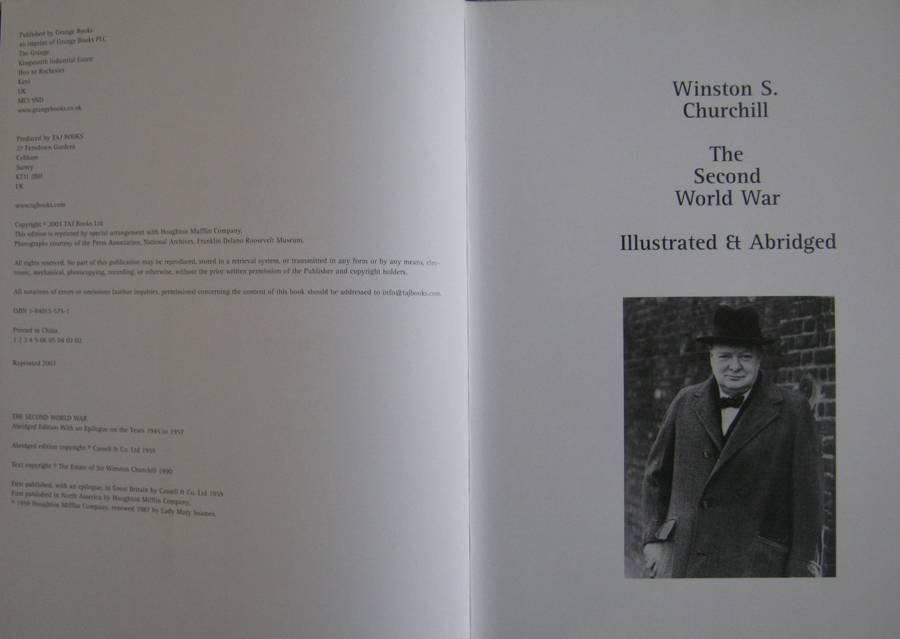 Winston S Churchill The Second World War Illustrated & Abridged Denis Kelly