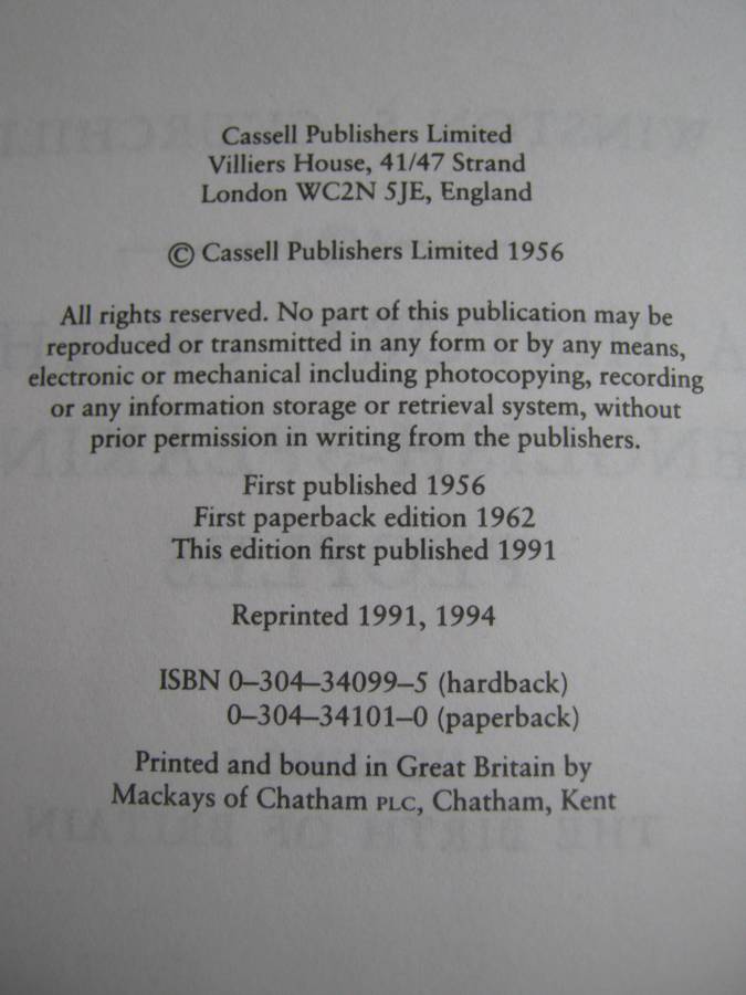 A History of the English-Speaking Peoples Volumes 1 - 4  Winston S Churchill