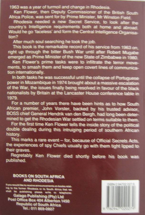 Serving Secretly Rhodesias CIO Chief On Record Ken Flower