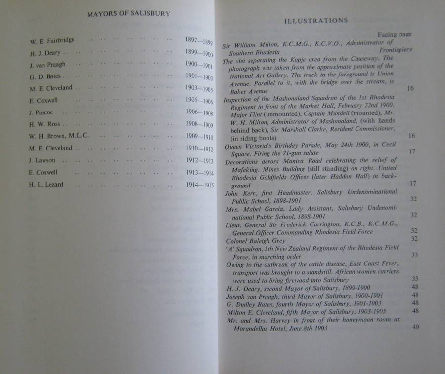 A Sequence of Time The Story of Salisbury, Rhodesia 1900-1914 G H Tanser