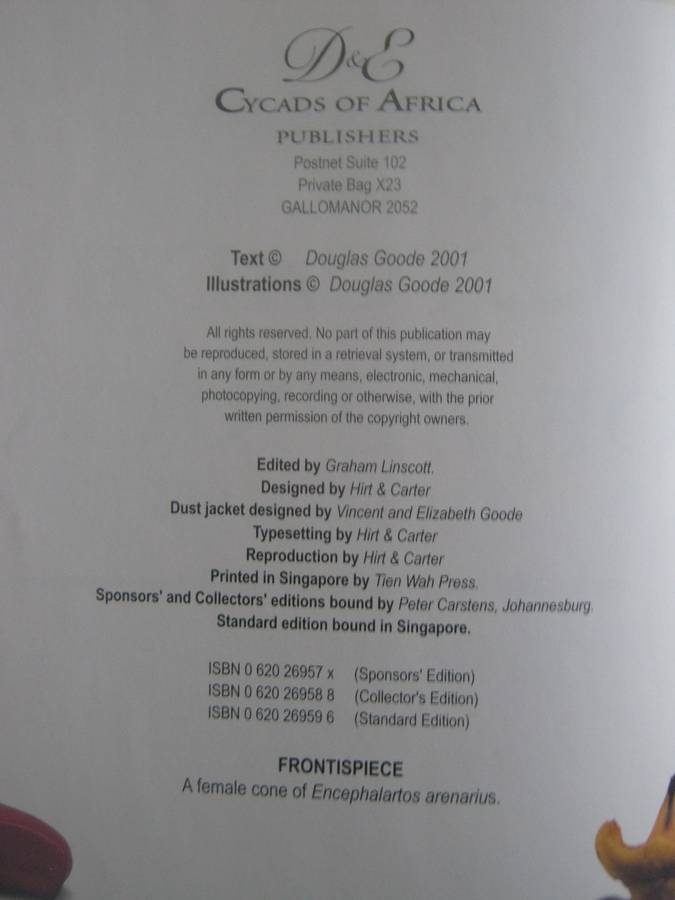 Cycads of Africa Volume 1 Douglas Goode