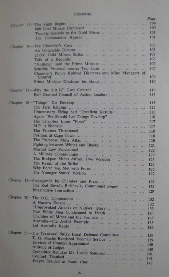 2000 Casualties A History of the Trade Unions and the Labour Movement in the Union of South Africa