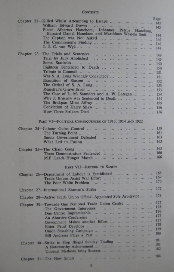 2000 Casualties A History of the Trade Unions and the Labour Movement in the Union of South Africa
