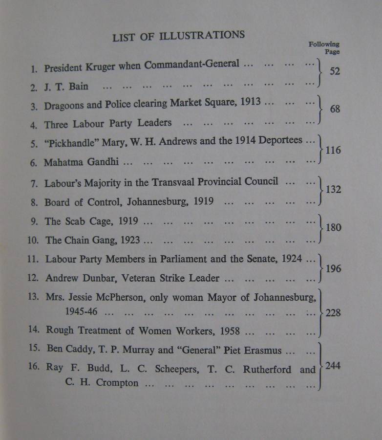 2000 Casualties A History of the Trade Unions and the Labour Movement in the Union of South Africa