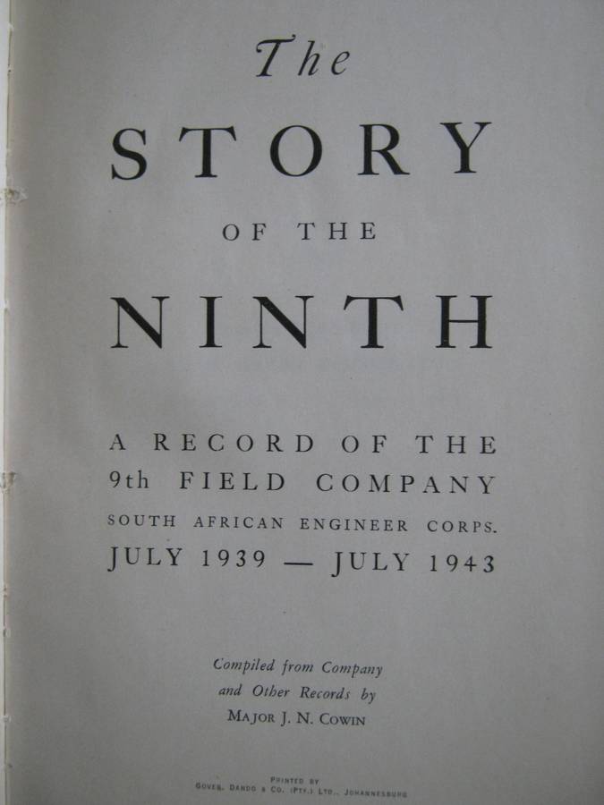 The Story of the Ninth A Record of the 9th Field Company South African Engineer Corps