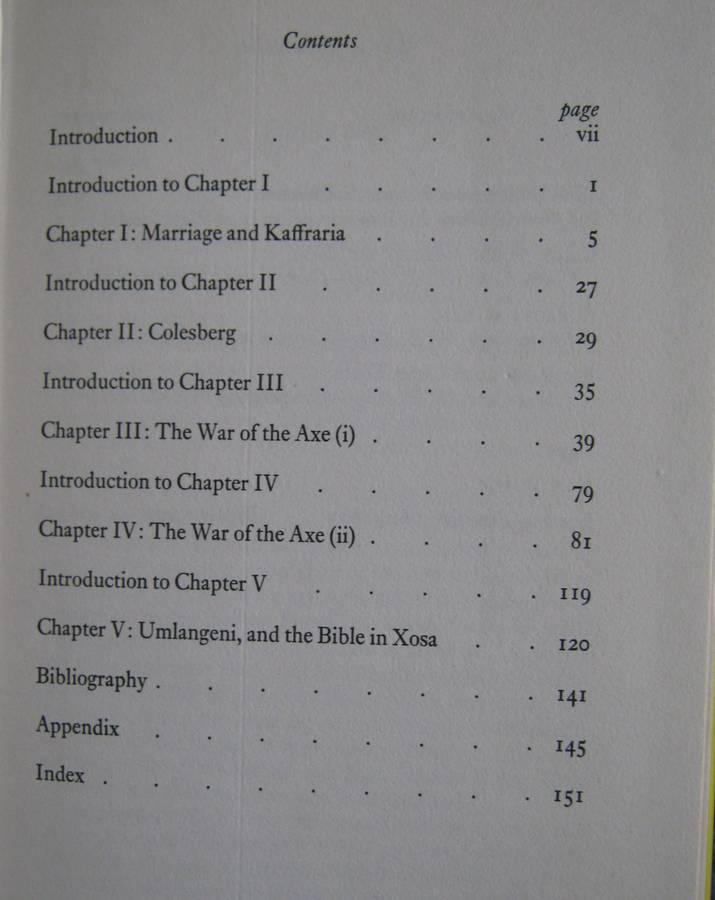 The War of the Axe and the Xosa Bible The Journal of the Rev J W Appleyard