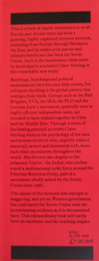 The Terror Network The Secret War of International Terrorism Claire Sterling