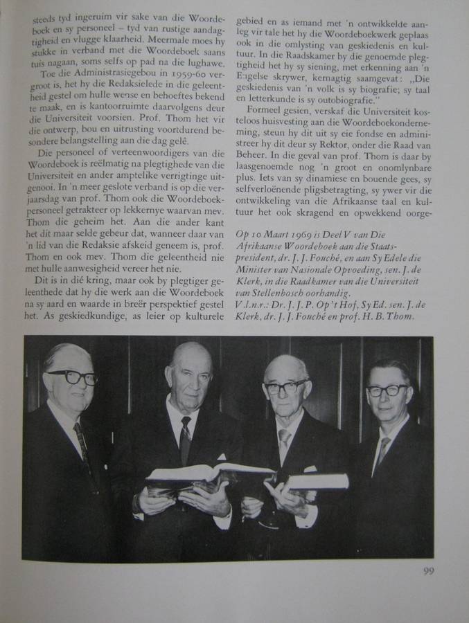 Professor H B Thom D J Kotze | Bun Booyens | G P J Trumpelmann