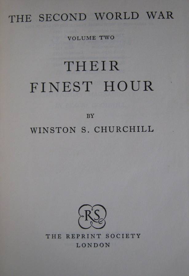 The Second World War Six Volumes Winston Churchill