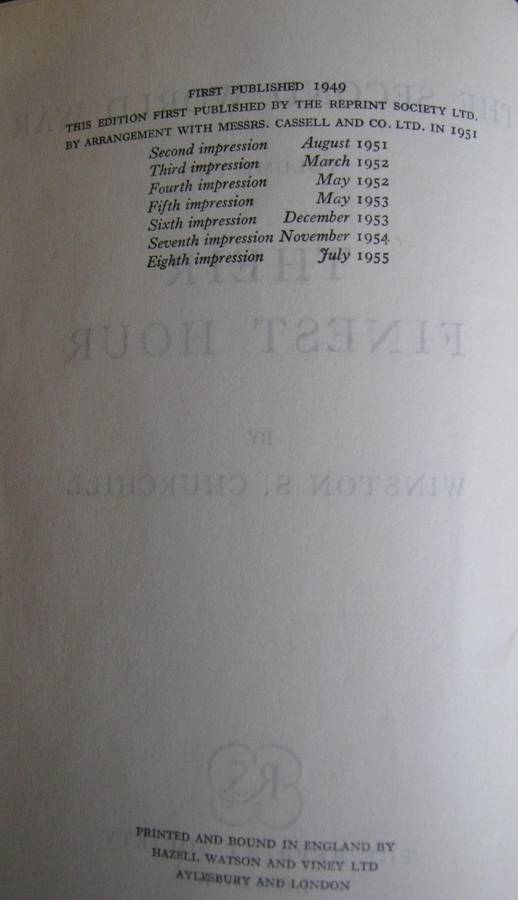 The Second World War Six Volumes Winston Churchill