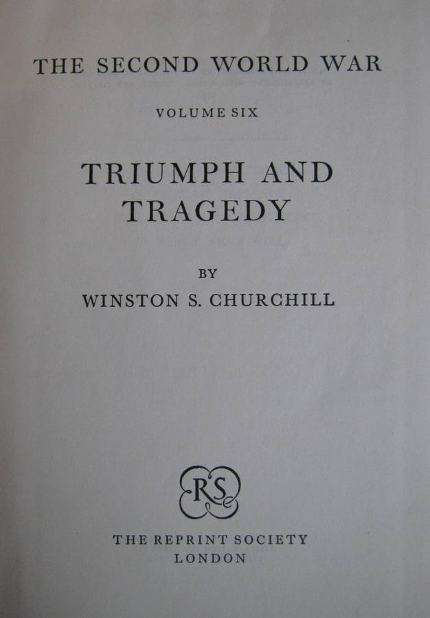 The Second World War Six Volumes Winston Churchill
