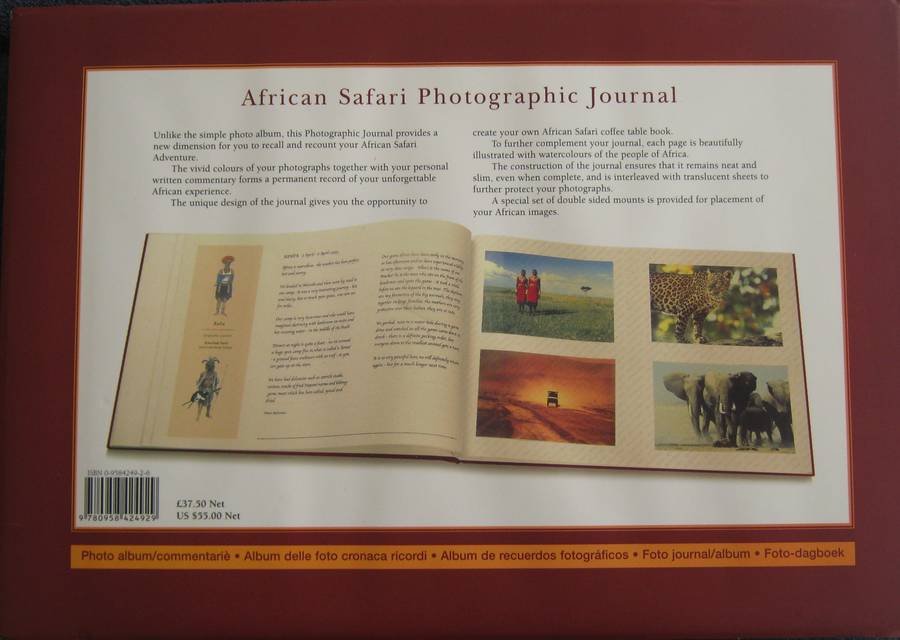 African Safari Photographic Journal - Millennium Edition in Slipcase Ron Anderson