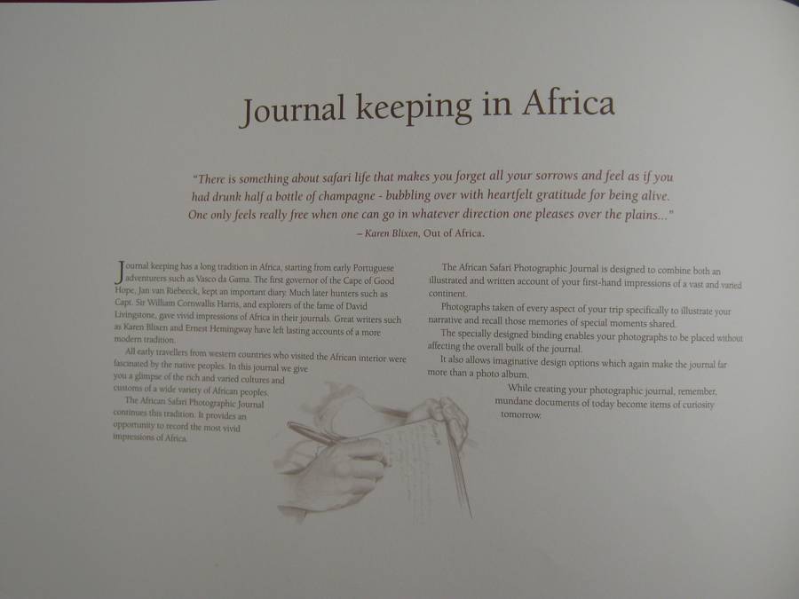 African Safari Photographic Journal - Millennium Edition in Slipcase Ron Anderson