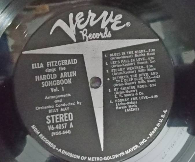 Ella Fitzgerald sings the Harold Arlen song book vol 1.