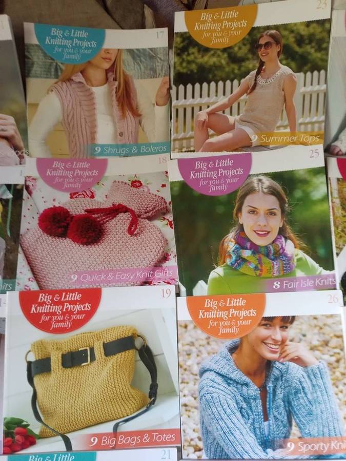 Big & Little Knitting Projects books x 36