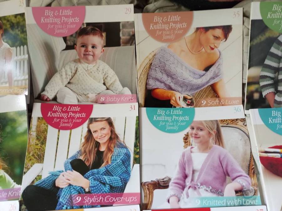 Big & Little Knitting Projects books x 36